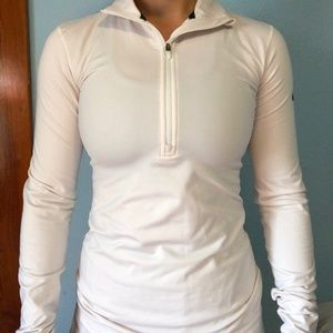 NIKE Dri-Fit White Half-Zip